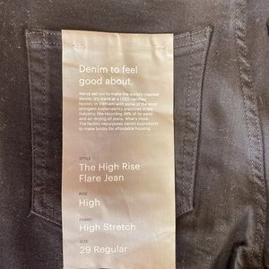 The new modern flare jean from Everlane. High stretch and cool black denim.